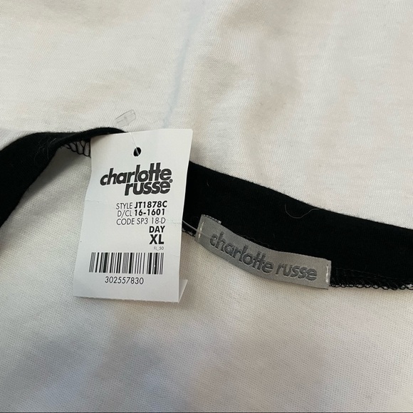 NWT Charlotte Russe Vibes Graphic Printed T-Shirt - Picture 3 of 3